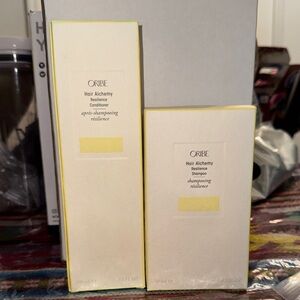 Oribe Hair Alchemy Resilience Set in Yellow Packaging
